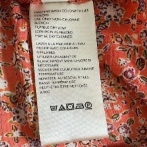 Free People coral Lela long sleeve blouse - Picture 6 of 8